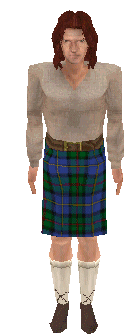 Sim Connor in kilt