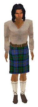 Sim Duncan in kilt